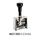 Reiner 6 Wheel 3/16" Gothic Deluxe Date and Numbering Machine Model 307DG