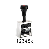 Reiner 6 Wheel 7/32" Gothic Economy Numbering Machine - Light Weight Alloy Frame Model B6535